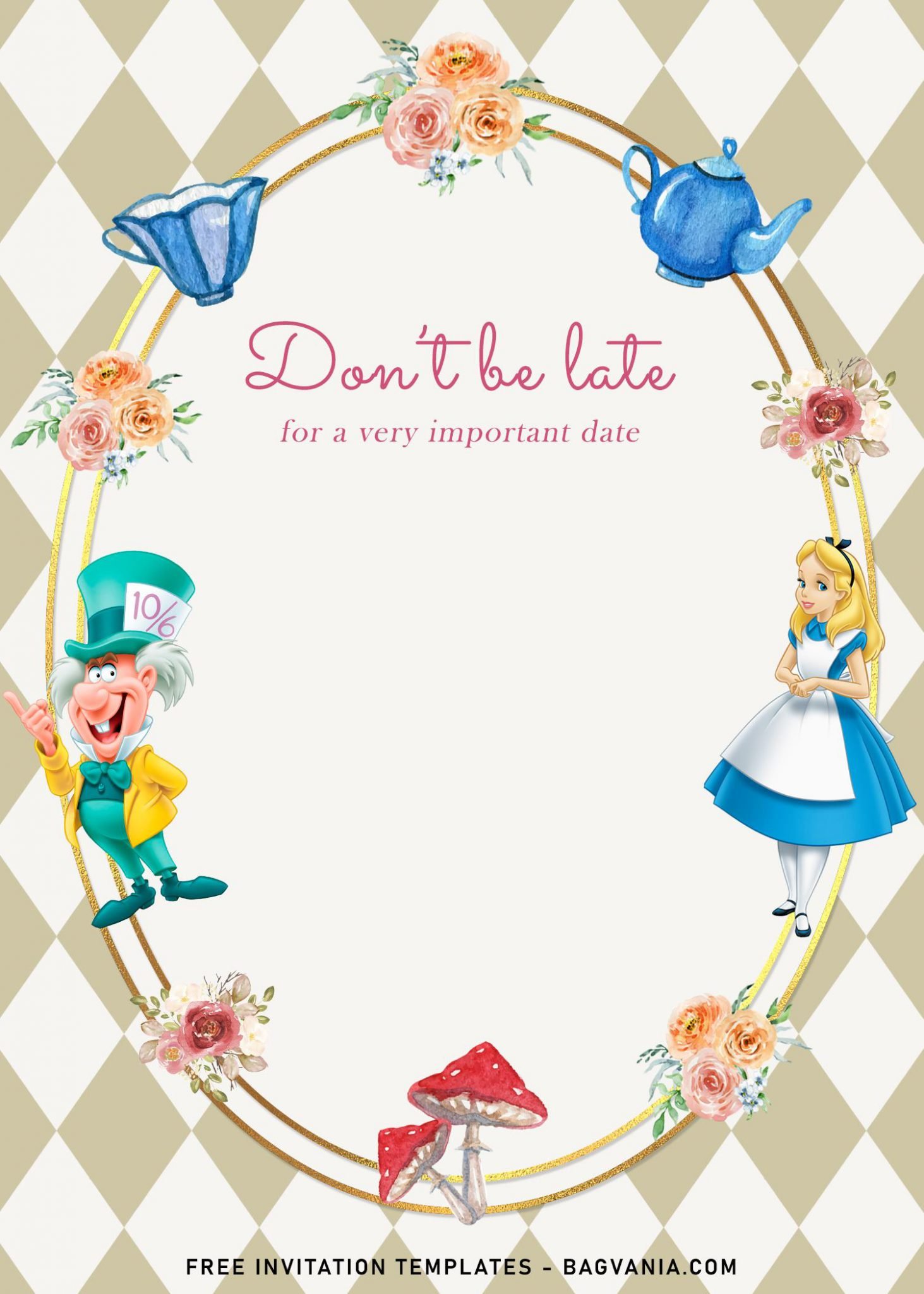 8-vintage-alice-in-wonderland-birthday-invitation-templates-free