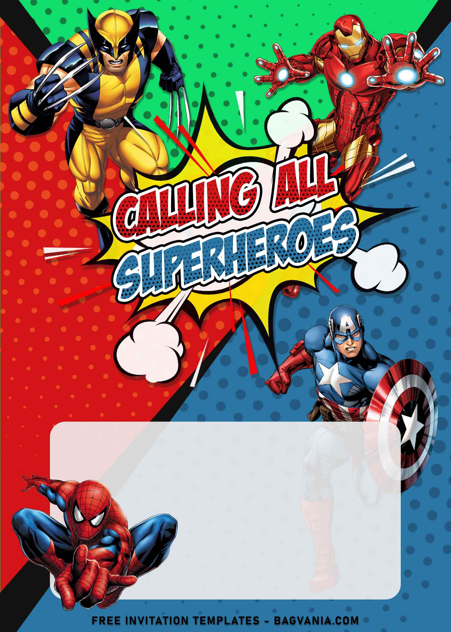 Avengers Birthday Invitations Templates Free