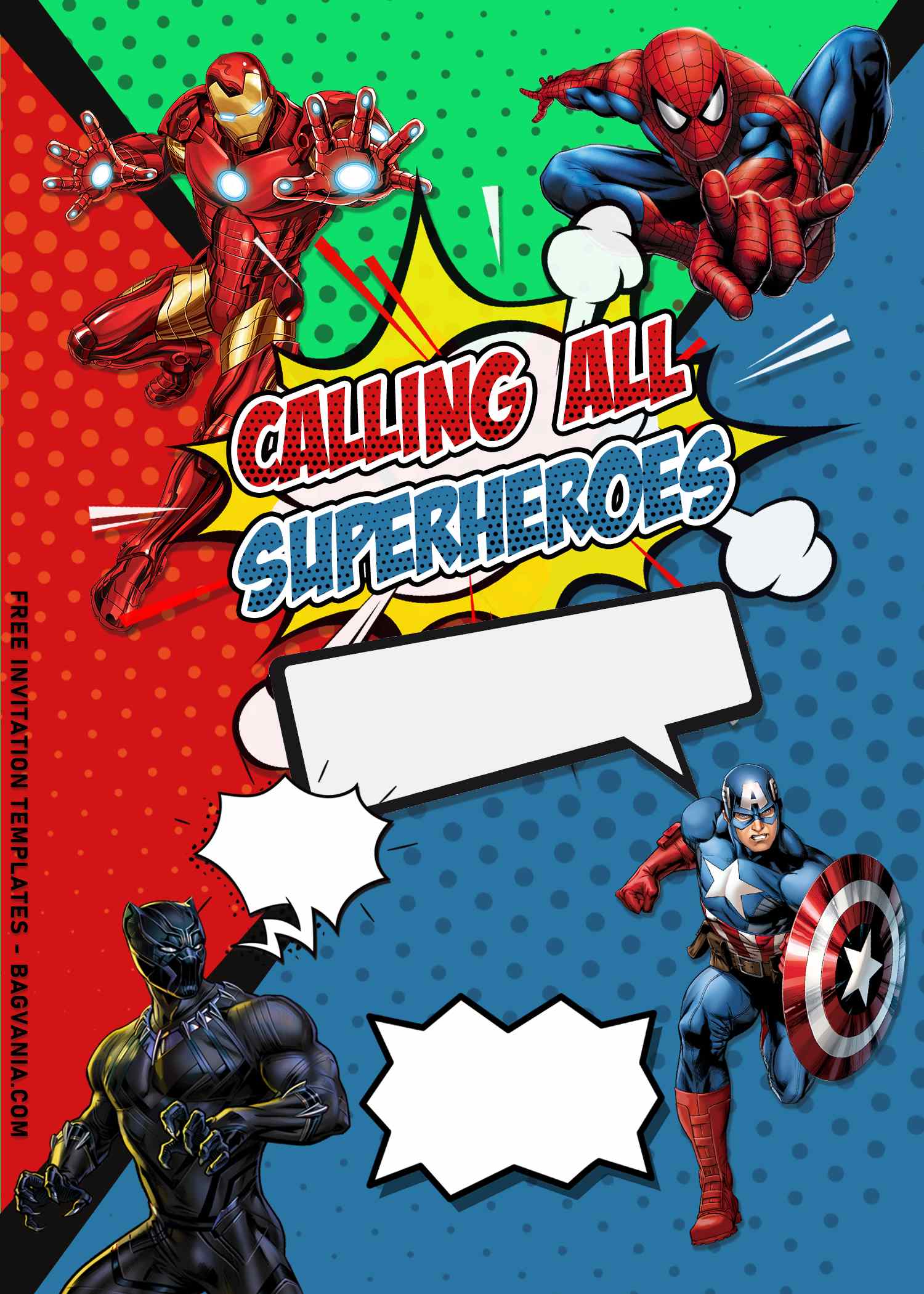 8+ Awesome Avengers Comic Birthday Invitation Templates For Your Kid’s