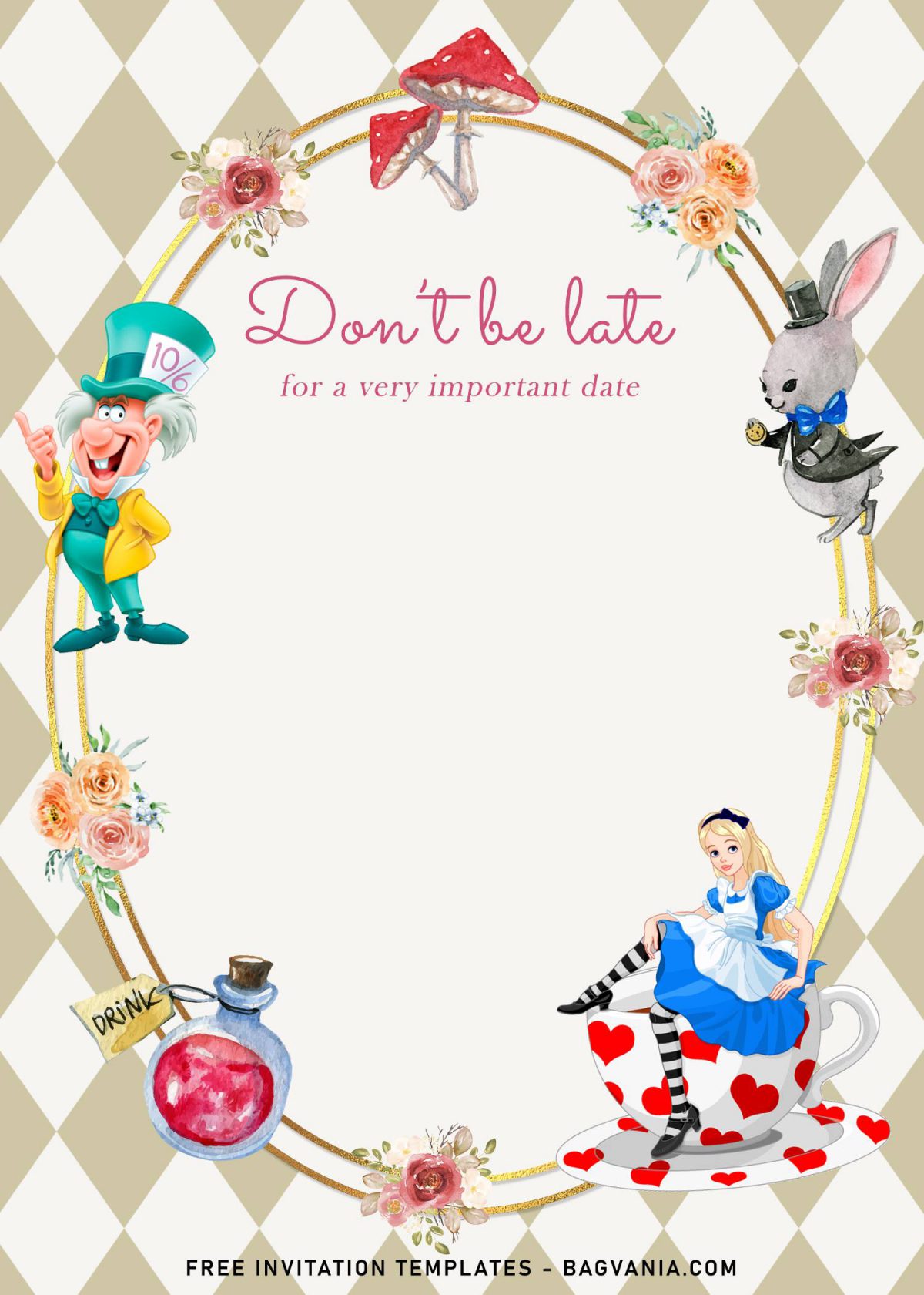 8-vintage-alice-in-wonderland-birthday-invitation-templates-free