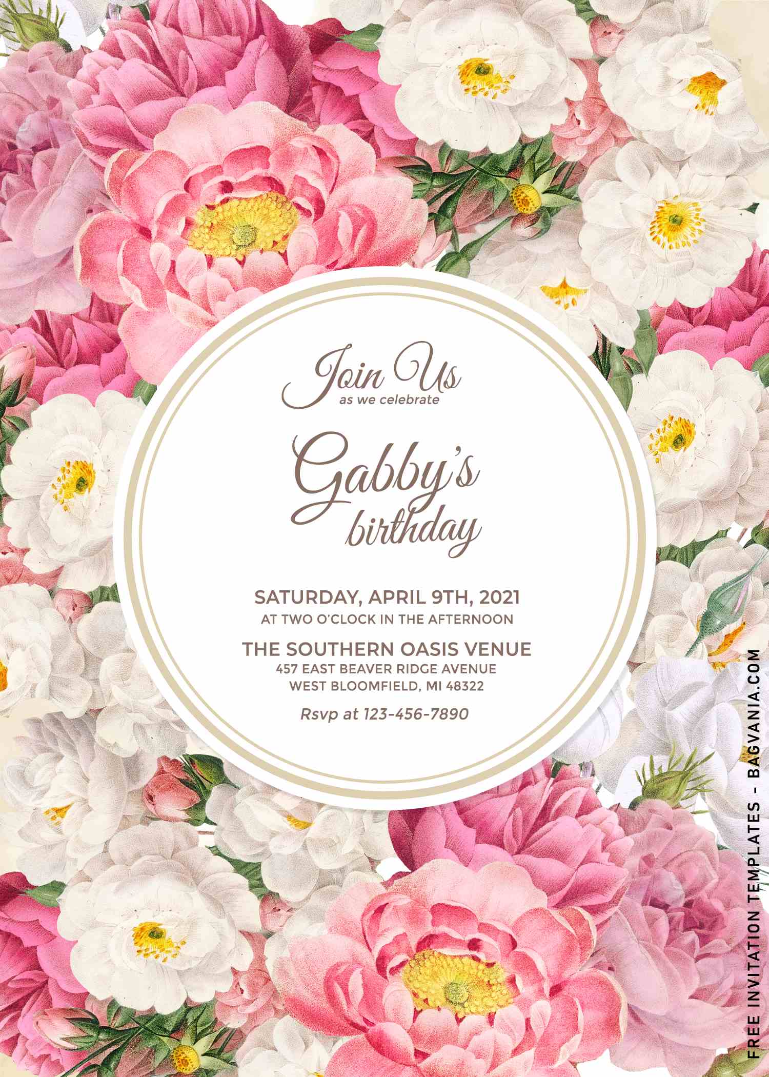 10+ Enchanted Spring Floral Birthday Invitation Templates | FREE