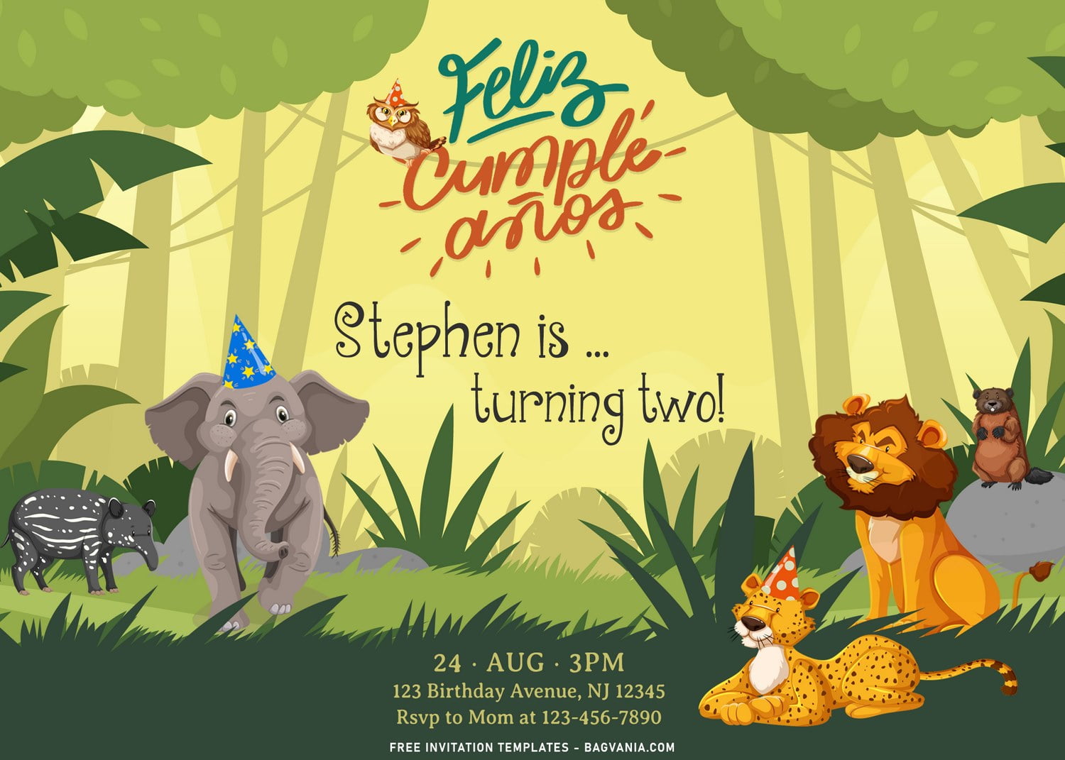 8 Cute Jungle Zoo Birthday Invitation Templates For Your Kid S Upcoming Birthday Free Printable Birthday Invitation Templates Bagvania