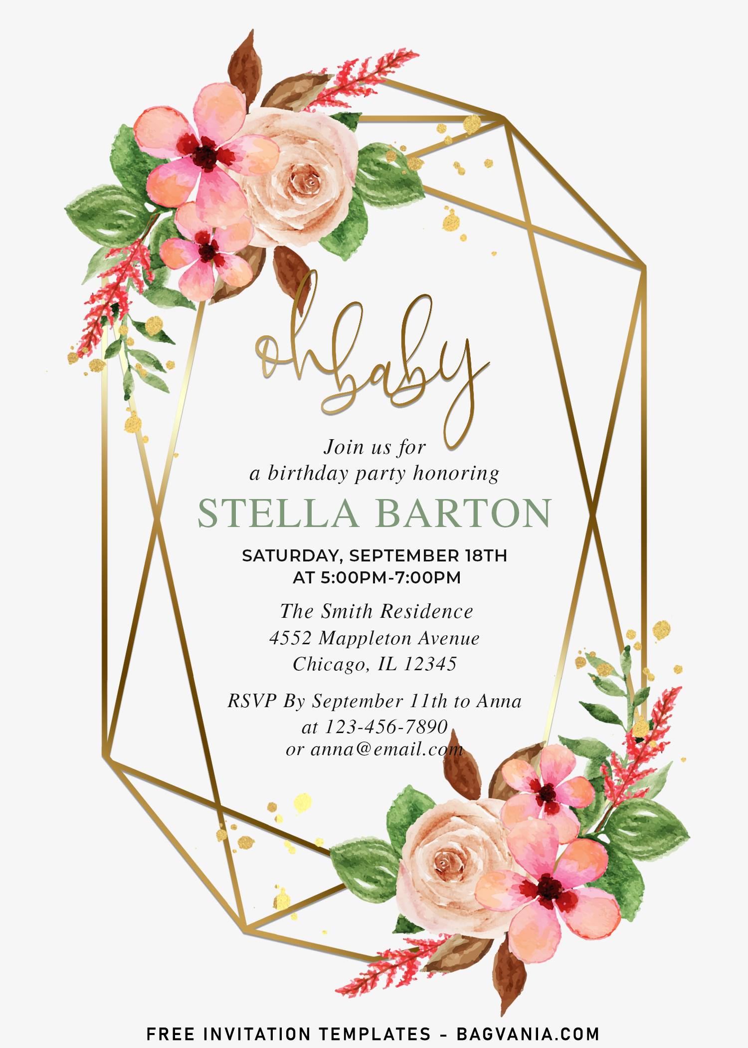 vintage debut invitation designs