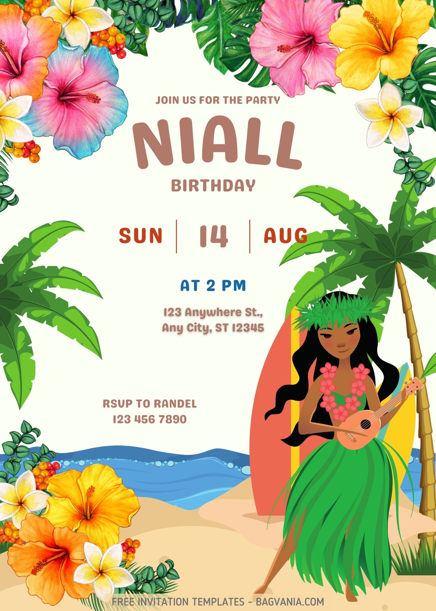 Printable Lilo and Stitch Luau Invitation Templates DIY