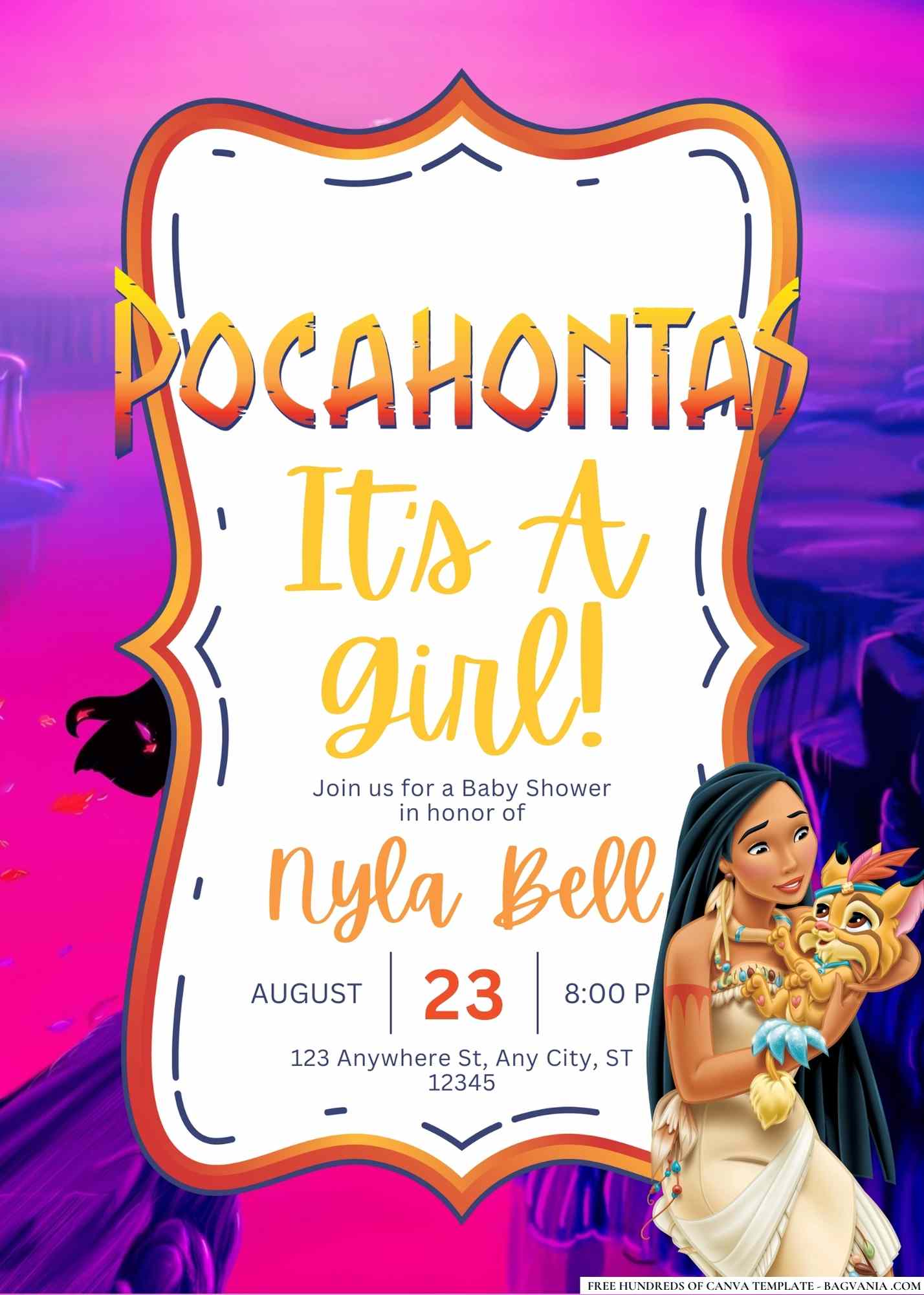 Pocahontas baby sales shower