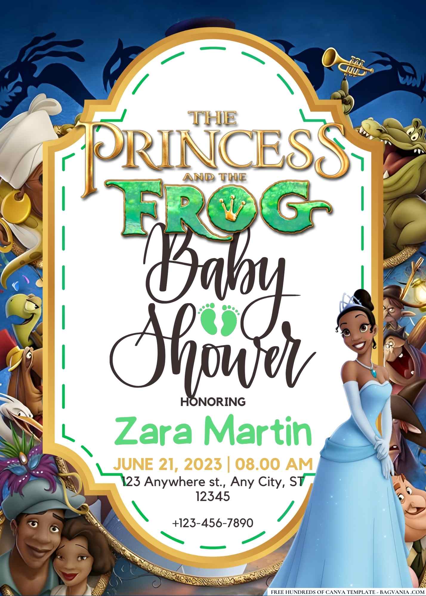 18 The Princess and the Frog Baby Shower Invitation Templates